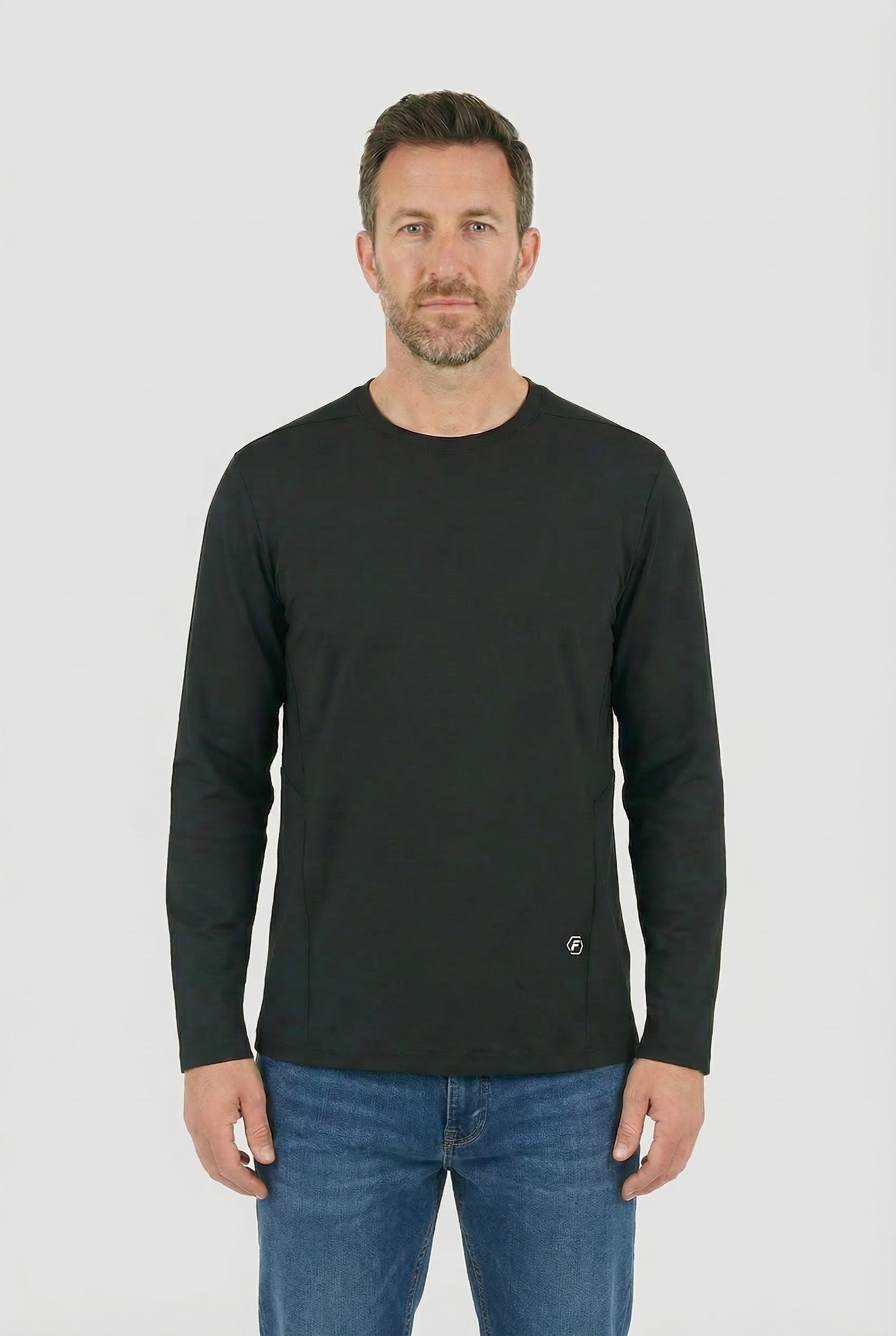 Long-Sleeve V-Neck T-Shirt (HNTAD3J039A)